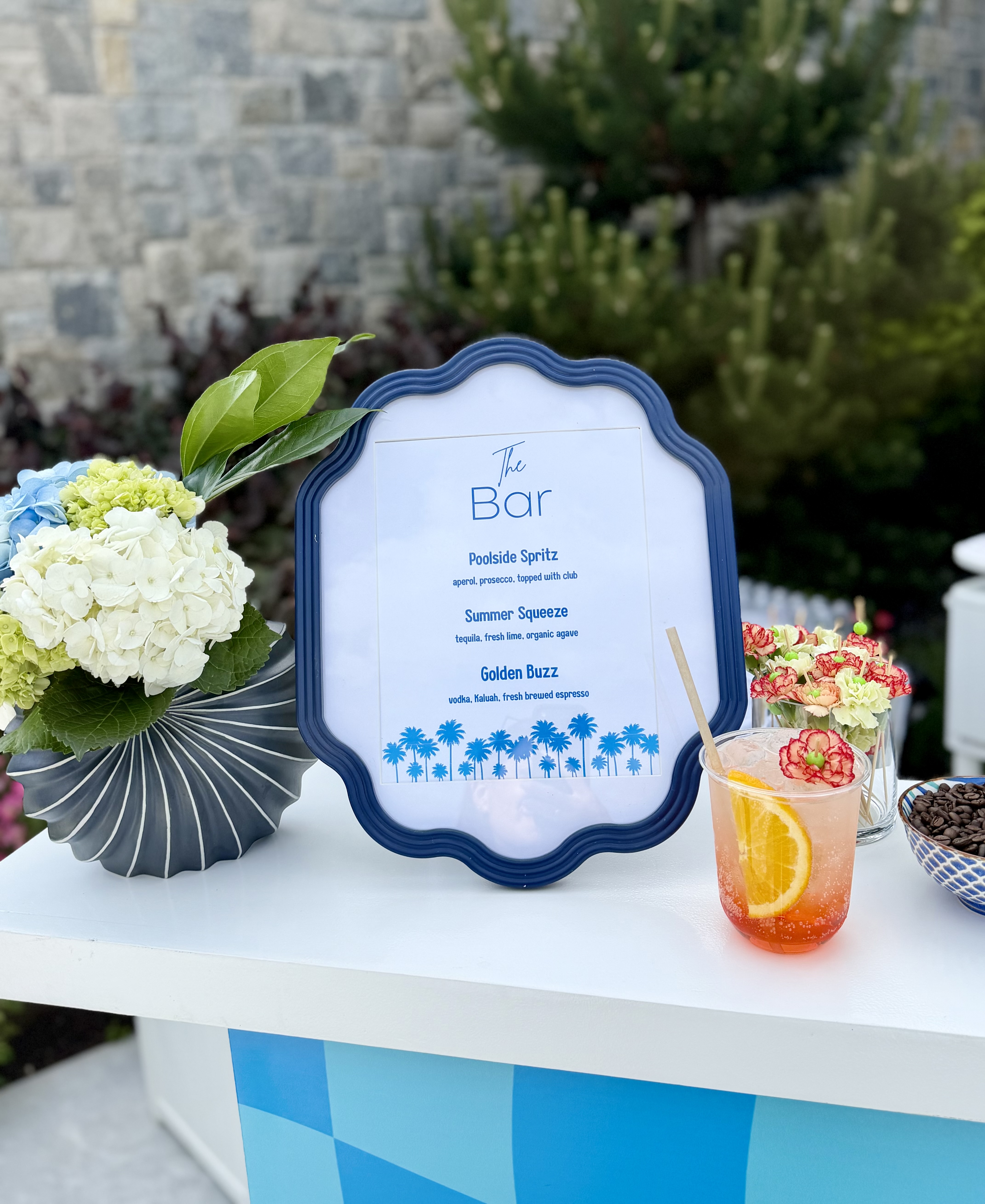Custom cocktail menu for private event by Stiir NJ